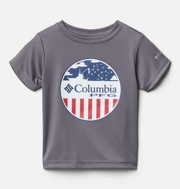 Columbia PFG Shirts Grey For Boys NZ73804 New Zealand